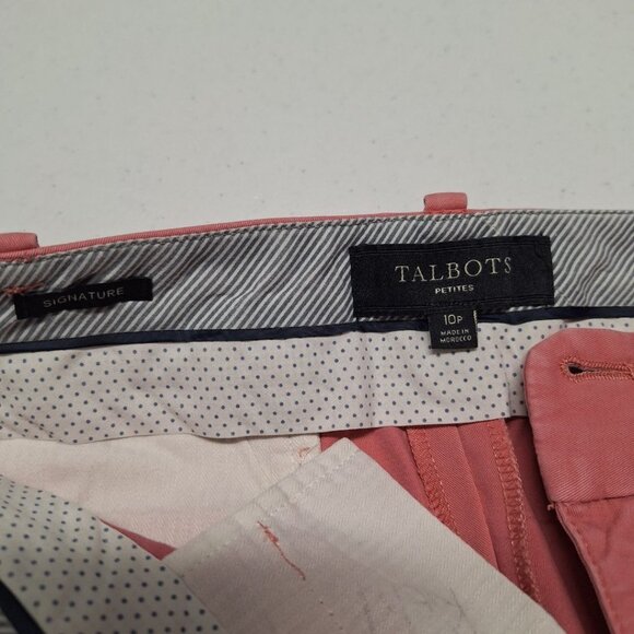 Talbots Signature Crop Petite Pant Capri Light Pink Womens 10 P Short Work Offic - Picture 4 of 7